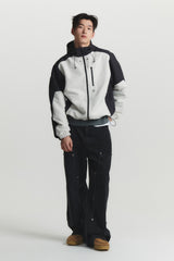 HOOD ZIP UP JACKET (charcoal mix)