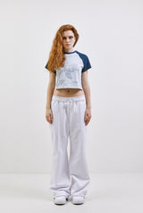 ローズ ラグラン クロップ T / CHARMS ROSE RAGLAN CROP T BL