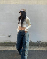 Crop hood knit