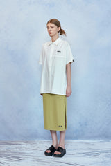 HIDE Cutting Half Sleeves Shirt (White) (6570994991222)