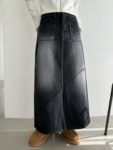 ダブルポケットロングスカート/no.713 Double Pocket Long Skirt (2color)