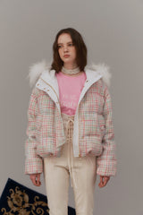Tweed down jacket    