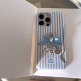 [Handmade] ウィンターブルーフォングリップ（ビーズグリップ）