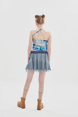 デニムプリーツスカート / DENIM PLEATS SKIRT