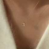 14K ゴールドイニシャルネックレス
