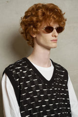 ROPE CHECKER KNIT VEST