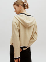 Color block hoody - Beige (6682210074742)
