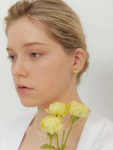 Holiday daily rhombus ceramic earring(YG) (6642400034934)
