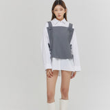 OVERSIZE SQUARE SHIRT VEST (6694293536886)