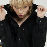 オーバーフィットコットンシャツ/OVERFIT COTTON SHIRTS-BLACK