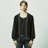 グランジフィッシャーネットニットカーディガン / grunge fisher net knit cardigan black