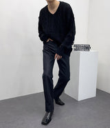 ウィステッドダメージニット/SK wisted damage knitwear (4 colors)
