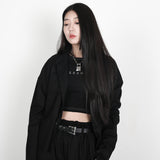 マテリアル カウハイド ベルト / [BLESSEDBULLET]Material II cowhide belt_dark silver