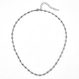 Mini heart ball chain necklace silver