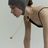 ボールペンダントネックレス / Ball Pendant Necklace_Gold