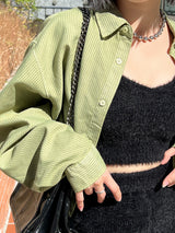 ピグメントストライプシャツ/Pigment Stripe Shirt (3color)