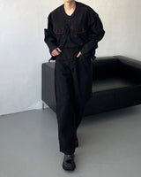 スティッチクロップドジャケット / MG709,710 Stitch Cropped Jacket (2 colors)