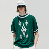 ナバジョパターンリンガーハーフニット / NAVAJO PATTERN RINGER HALF KNIT GREEN