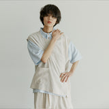 ボタンベスト / unisex button vest beige