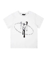 ハートメタルドリッピングTシャツ / Heart Metal Dripping T-Shirt _ White