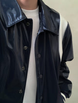 ASCLO Shine Leather Varsity Jacket (3color) (6687744884854)