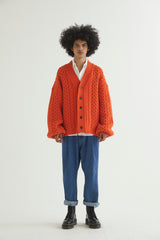 FISHERMAN CARDIGAN ORANGE (6613772828790)