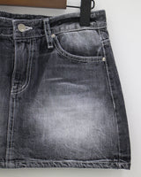 ローライズブラックブルースカート / low rise black blue skirt
