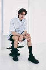 DOBLE HOLDER STRIPE HALF SHIRT SKY BLUE (6566862880886)