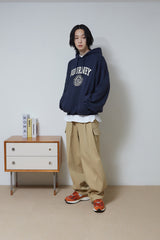 ゴールデン刺繡フーディー/Golden Emblem Hoodie (Navy)