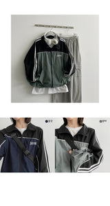 リジョイニングファイルジップアップトラックトップ/Rejoining file zip-up track top