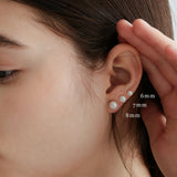 ベーシックパールピアス 7mm