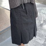 Mushu Pleats Cotton Midi Skirt