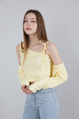 セット リボンノースリーブ&ボレロ / SET Ribbon Sleeveless Bolero Yellow