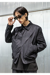 オブリークインバーティドプリーツブルゾン/OBLIQUE INVERTED PLEAT BLOUSON