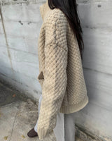 (Unisex) ヘイジーニットジップアップ