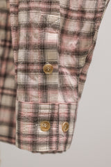 タータンチェックポケットシャツジャケット / TARTAN POCKET SHIRKET(SHIRTS JACKET)-LINEN PINK