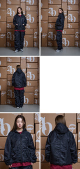 [24SS] SYMBOL PUCKERING WINDBREAKER JACKET BLACK