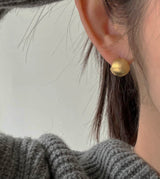 [92.5silver] マットサークルワンタッチピアス
