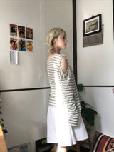 ショルダースリットルーズストリングロングスリーブ