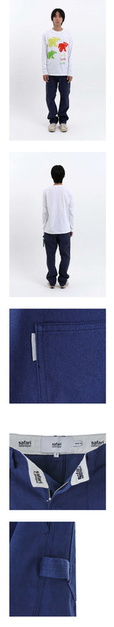 BASIC SAFARI CARPENTER COTTON PANTS (NAVY)