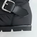 Padded fur belt long-boots (Black)
