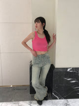 Hera boots cut denim pants 