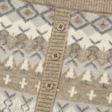 FAIR ISLE KNIT MINI SKIRT [SAND]