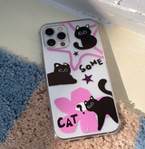 サムキャットブラックフォーンケース / Some Cat Black Phone Case