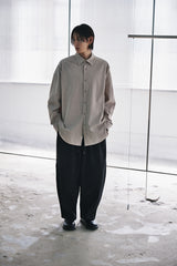 EARTH-COLOR PLEATS SHIRT (Beach Sand) / アースカラープリーツシャツ