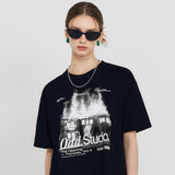 バーニングハウスグラフィックオーバーフィットTシャツ / Burning House Graphic Over fit T-shirt - 2 color