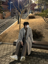 LMN ピンタックバックバンディングワイドスラックス / LMN pin tuck back-banding wide slacks (4 colors)