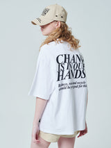 キャンペ-ンTシャツ/[ENJOY YOUR MEAL] CAMPAIGN 1/2 T-SHIRT SKEWER _WHITE