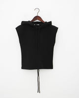 シャーリングスリーブレスフード / Shirring sleeveless hood (2color)