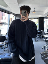 never loosefit round knit